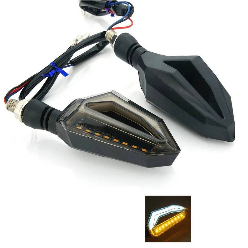 4 pieceUniversal Motorcycle bike DRL INDICATOR WITH FLOW LIGHT 2