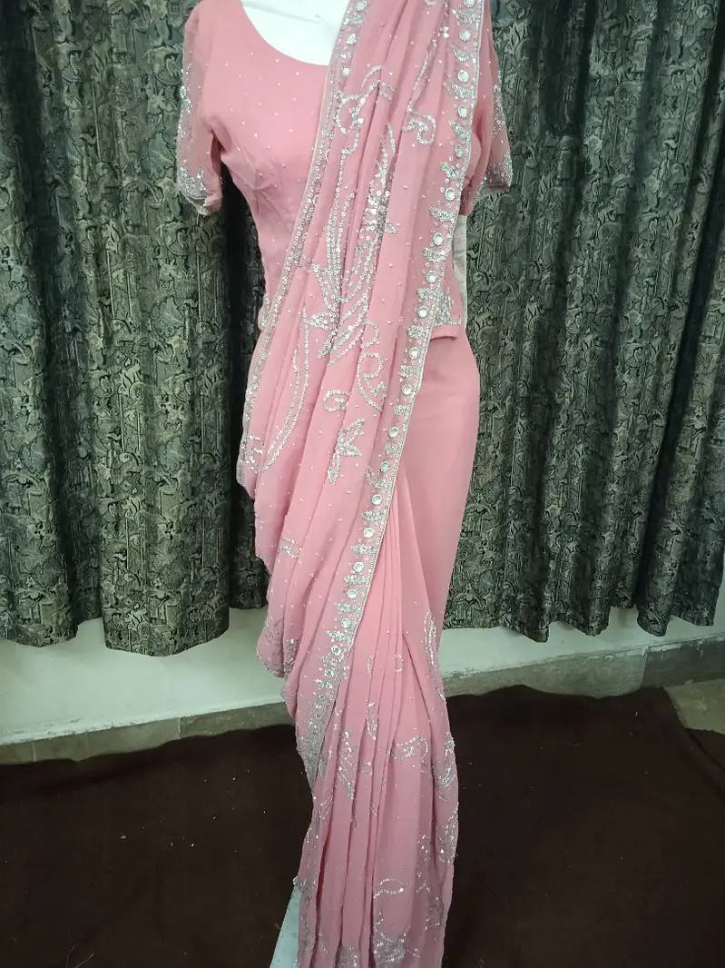 Pink Saree 1