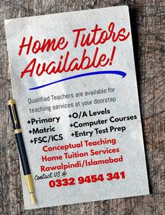 Expirienced Home Tuition Teachers are available