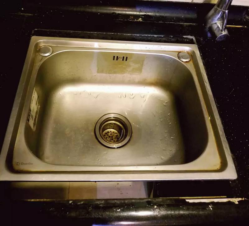 Single tub sink with faucet 0