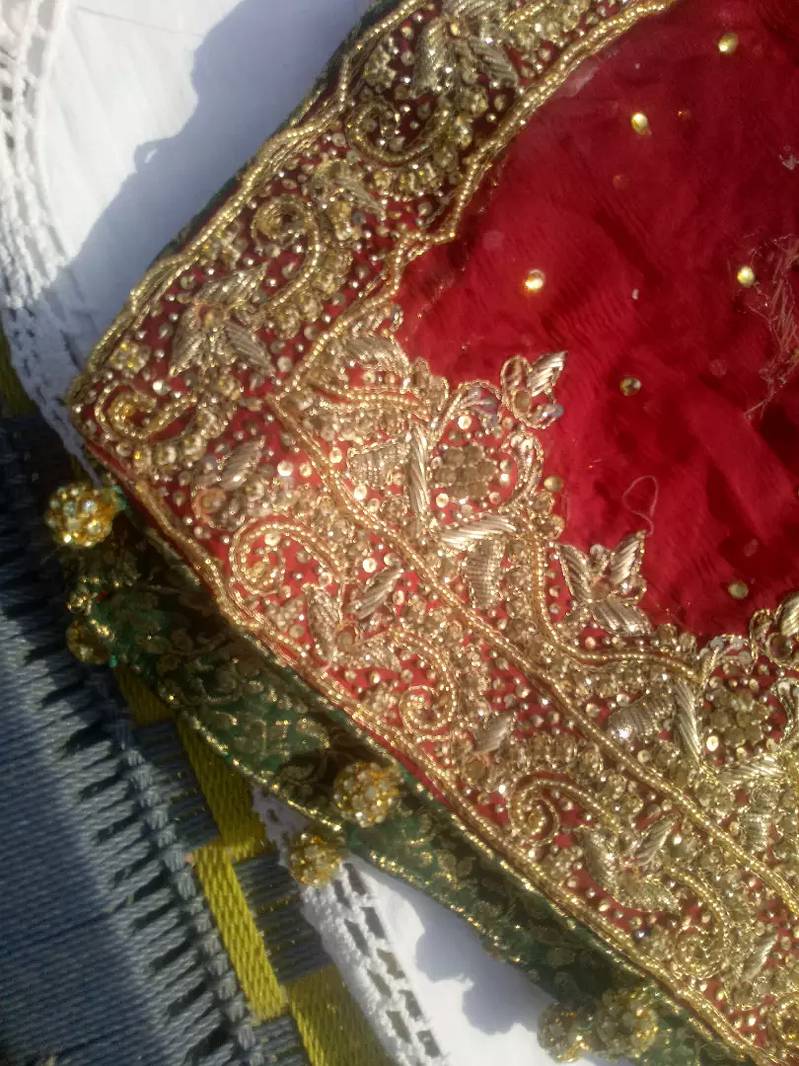 Lehnga with full ambroided shirt with purse 1