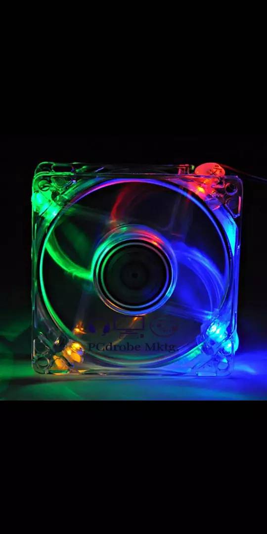 4-LED Light Neon Clear 80 Mm 4 Pin Gaming Computer Case Cooling Fa 3