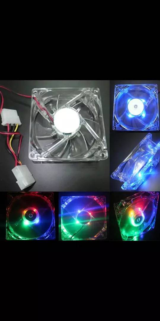 4-LED Light Neon Clear 80 Mm 4 Pin Gaming Computer Case Cooling Fa 4