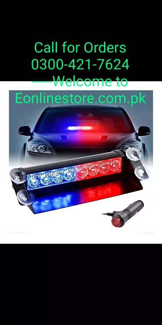Police Heavy Duty Red and Blue Flasher Light For Dashboard With LED 2