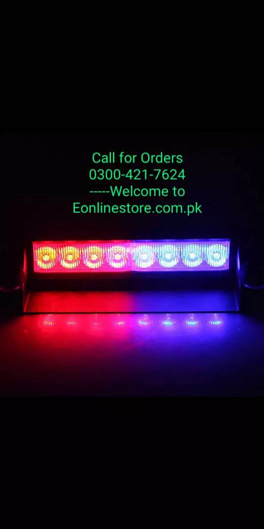 Police Heavy Duty Red and Blue Flasher Light For Dashboard With LED 5