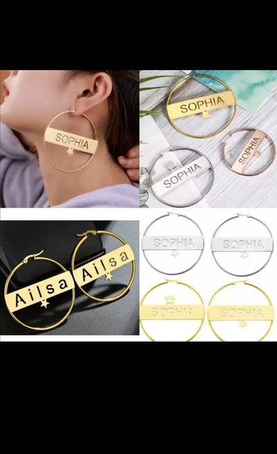 Customize Name Earrings