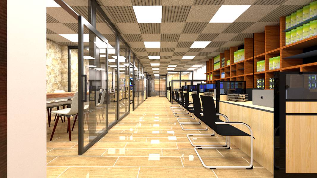 3D OFFICE INTERIOR 3D DESIGNING & PLANNERS 5