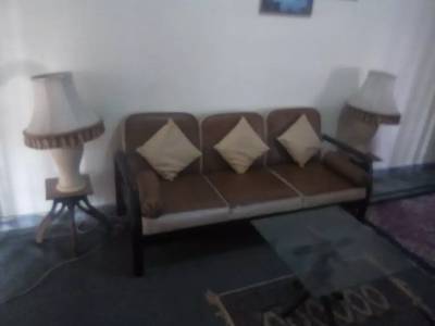 Sofa set solid wood leather poshish  5 seater