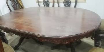 dining table with 6 chair. pure chenuit wooden 0