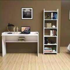 Computer table with book shelf