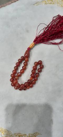 Small size Red Yamni Aqeeq Gemstone Tasbeeh