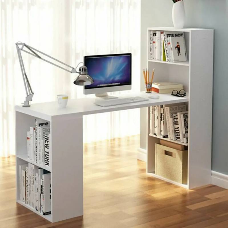 Computer table with book shelf 4
