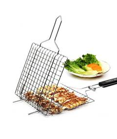 Fish & Chicken fish Grill Bar B Q Medium Size Stainless Steel (New)