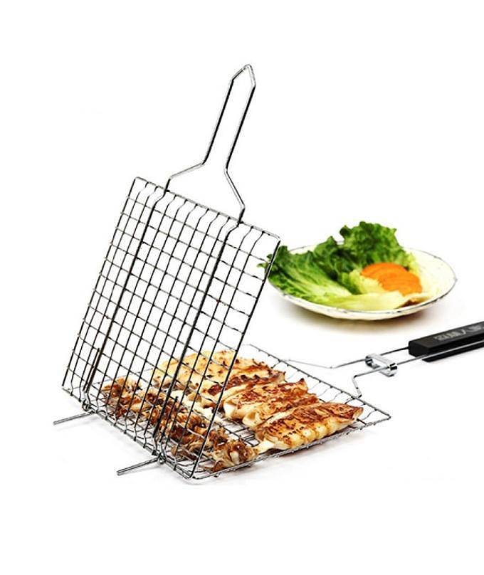 Fish & Chicken fish Grill Bar B Q Medium Size Stainless Steel (New) 0