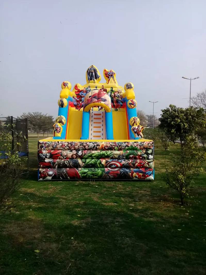 Jumping castle & Slide for rent. Train, trampoline, Water slide 1