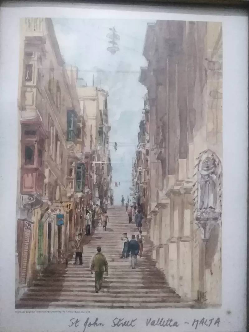 (Antique VALLITTE Malta city Handmade) 4