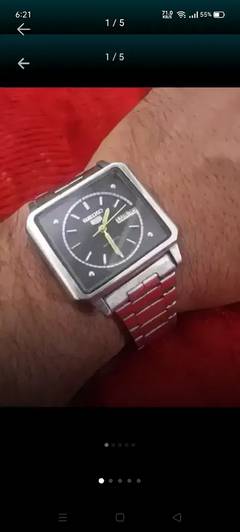 Antique vintage watch Seiko 5 Japan square  Casio Rolex citizen  Camy