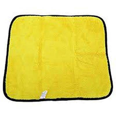 MICROFIBER CLOTH DOUBLE SIDE IMPORTED TOWEL - YELLOW AND GRAY 800GSM 3