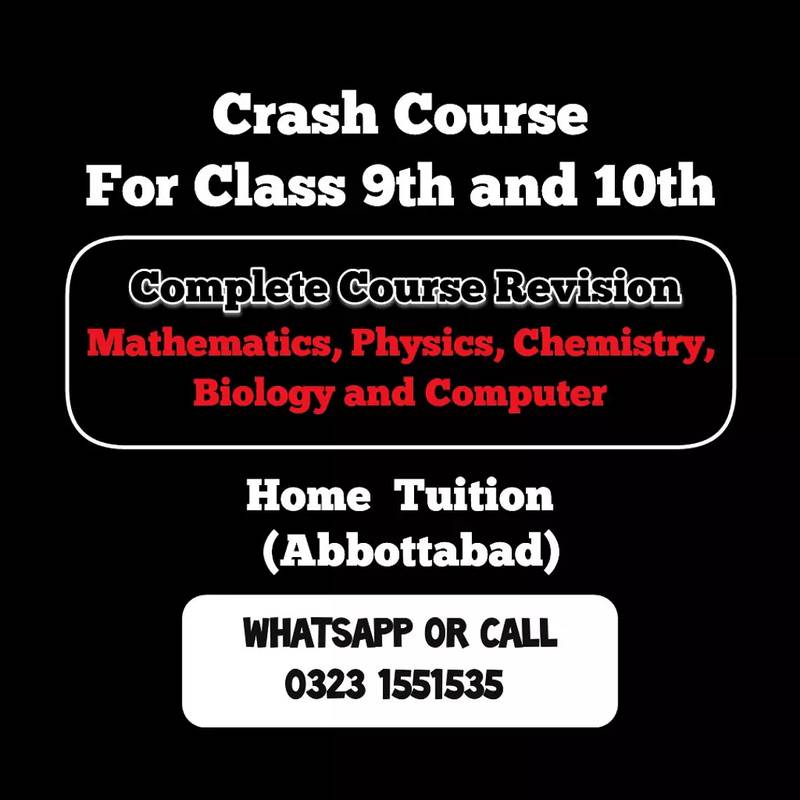 Home Tution, Crash Courses 9th to 2nd Year 0