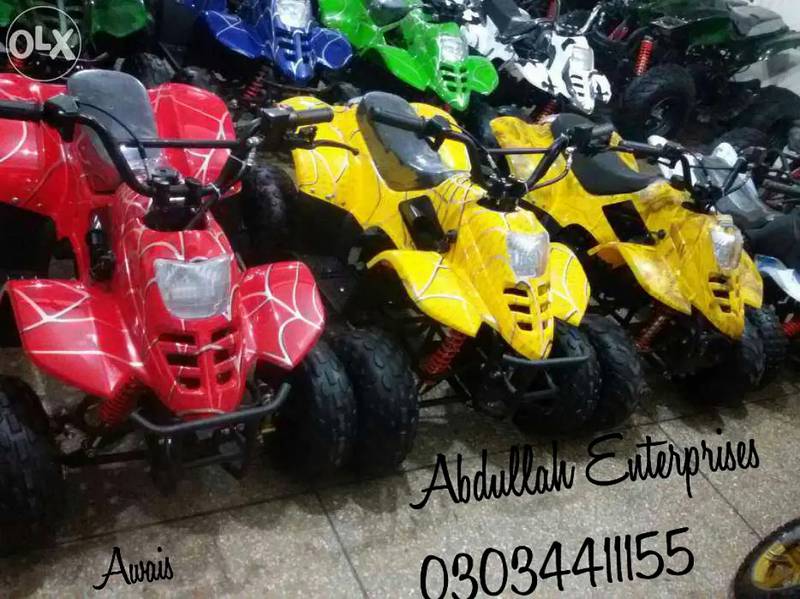 Abdullah Enterprises fresh stock atv  4 wheels delivery all Pakistan 4