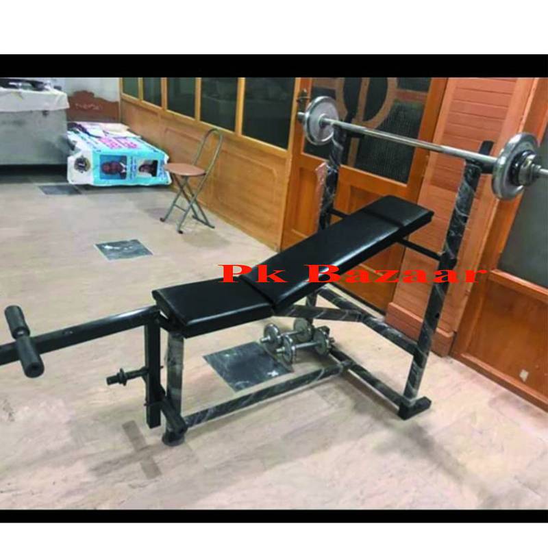 52kg Weight 7 in 1 Multi Postion Bench Press Weight Plates Dumbel Rod 3