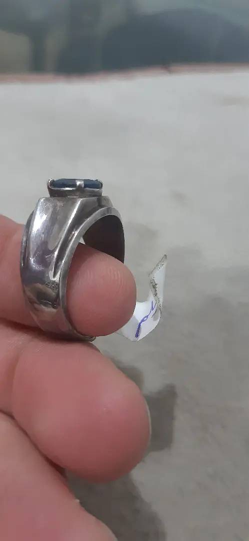 Real Blue Sapphire Gemstone Silver Ring 16