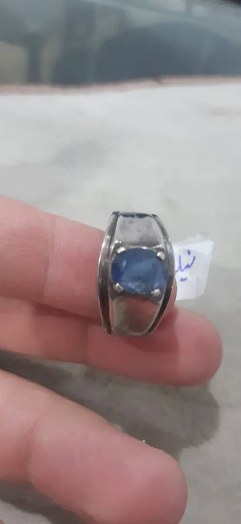 Real Blue Sapphire Gemstone Silver Ring 4