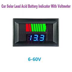 Battery Level Indicator With Voltmeter Car Solar Battery Indicator