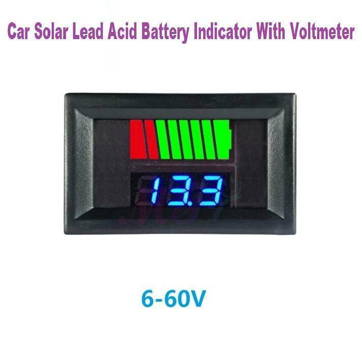 Battery Level Indicator With Voltmeter Car Solar Battery Indicator 0