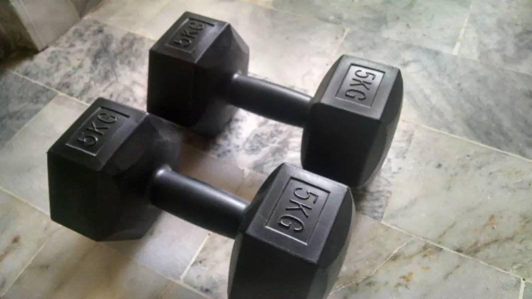 5 KG Hexagon Dumbell pair for sale 0