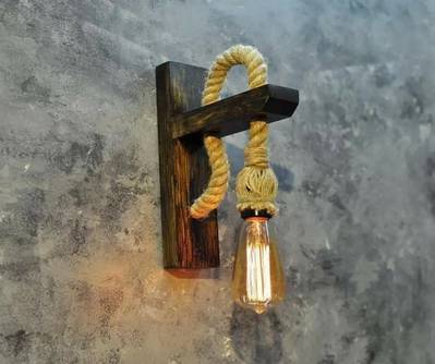 Vintage Wall Lamp | Rope Wall Light | Handmade Wall Lamp | Home Light