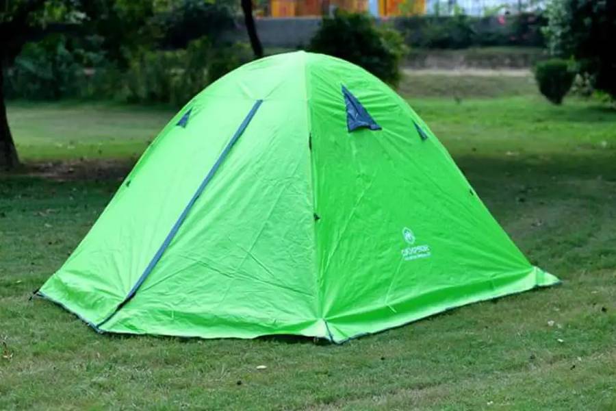 Single and double outer parachute. Camping tent and other gear 0