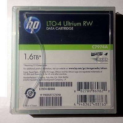 HP LTO4 Ultrium RW Data Cartridge 1.6TB C7974A New 0