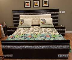 Bed set including side tables, dressing with Mirror & Foam