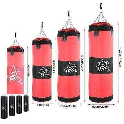 Heavy Boxing Punching Bag Kicking Workout W/ Chain Hook Speed Training 11