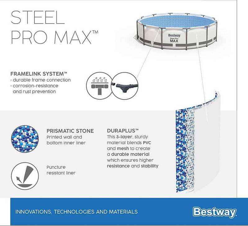 Bestway Steel Pro MAX Steel Frame, Gray 5612X 1
