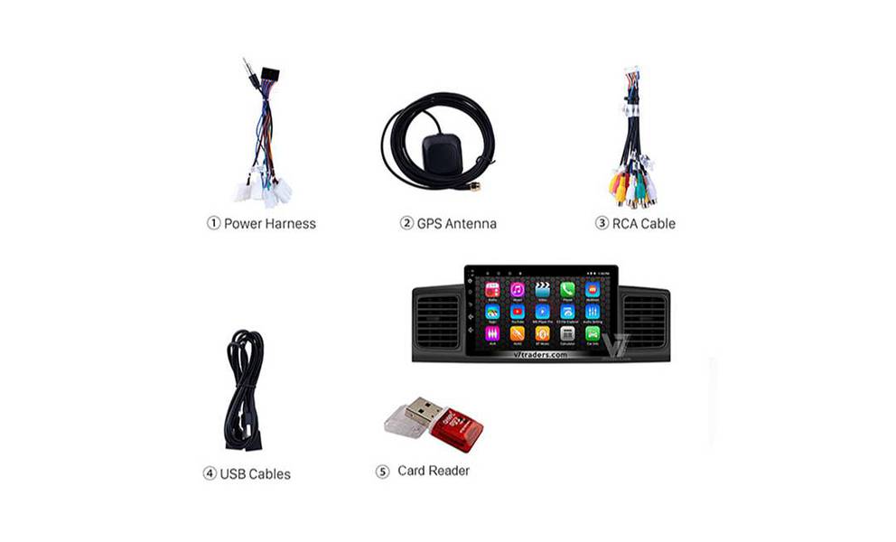 V7 Toyota Corolla 2002-06 LCD LED Car Android player GPS Navigation 3