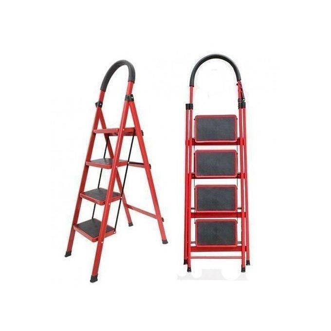 4 Steps Folding Ladder - Red 1