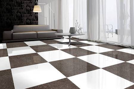 Tile and marble work on floor and walls