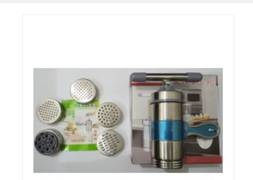 MANUAL STAINLESS STEEL NOODLE MAKER PRESS PASTA CUTTER  5 HEADS