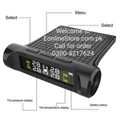 Tpms tyre pressure monitoring system battery operated USB 4 tyres best