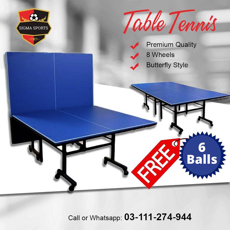 Table Tennis | Best Quality | 8 Wheels | Butterfly Style 0