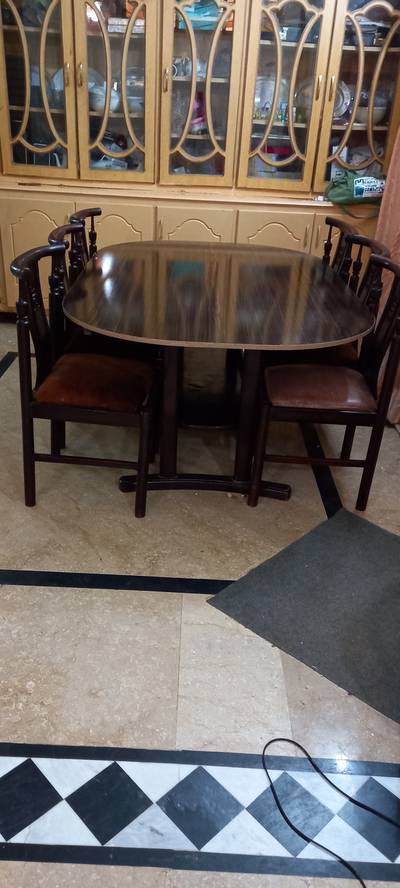 pure shesham wood 6 chair dining table