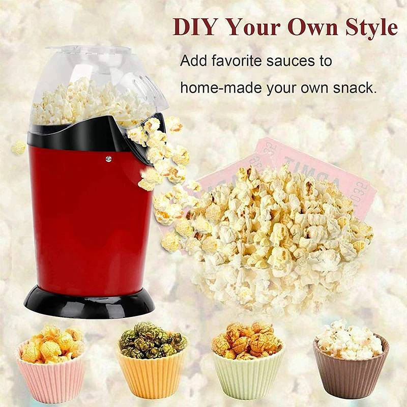 Popcorn Maker Hot Air  With Measuring Cup Oil Free Corn Machine 6