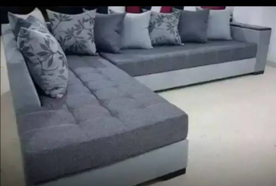 Beautiful design L shape sofa set available on easy payment 2