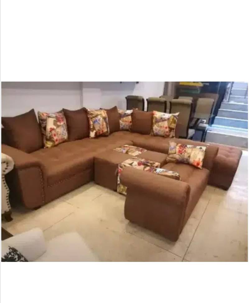 Beautiful design L shape sofa set available on easy payment 6