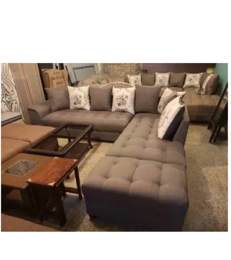 Beautiful design L shape sofa set available on easy payment 7