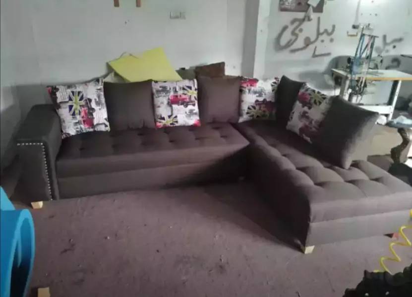 10 year foam L shape sofa set 7