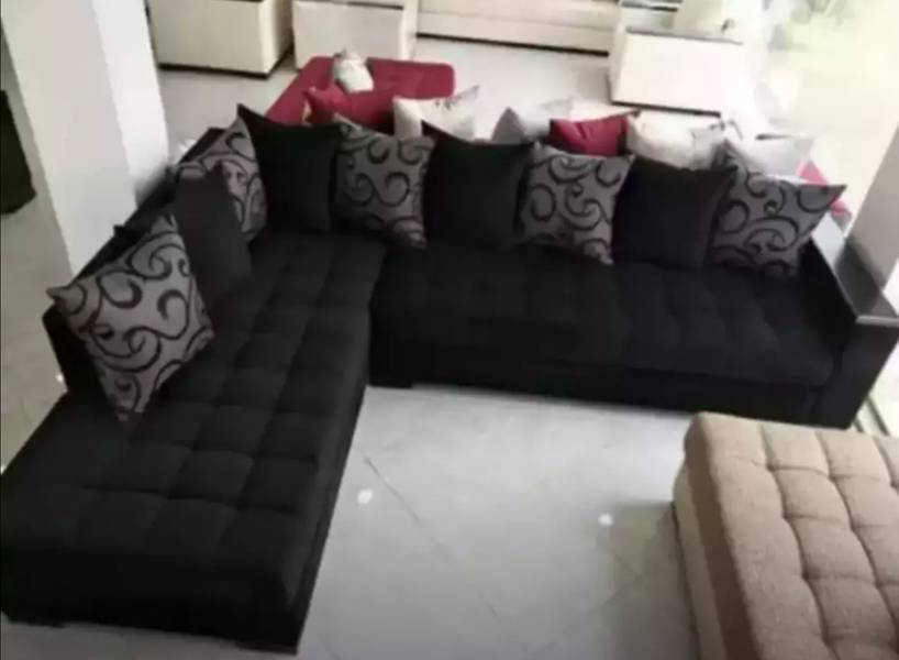 10 year foam L shape sofa set 9