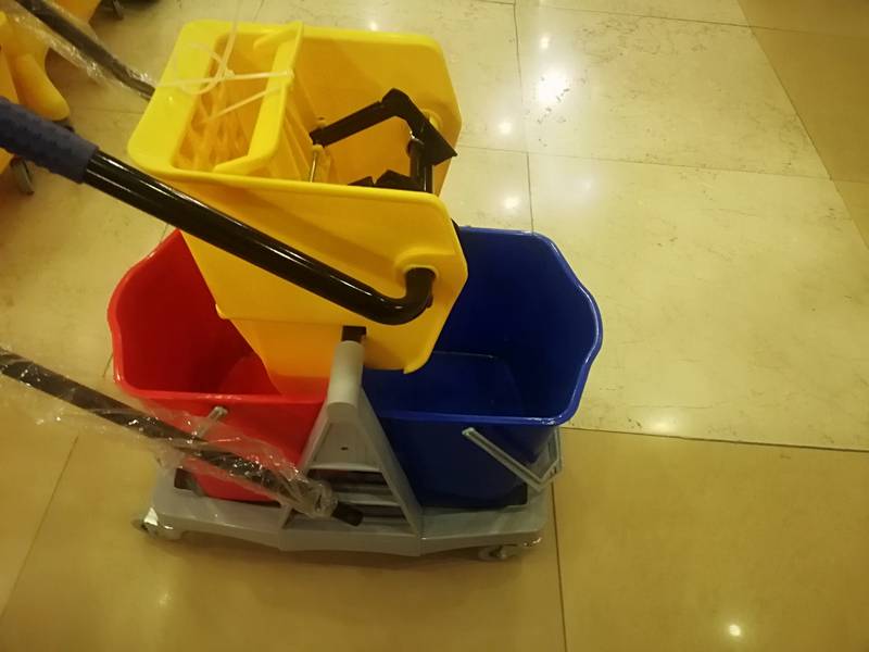 Mop Trolley /Cleaning trolley/ Double Bucket Mop Trolley 1